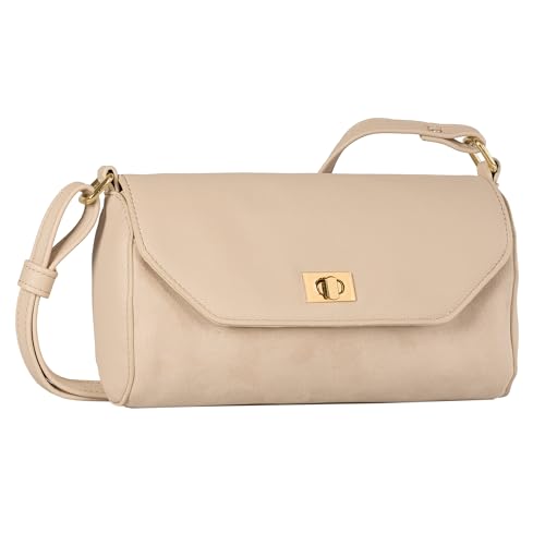 TOM TAILOR Denim Taya Damen Überschlagtasche Umhängetasche Klein Beige von TOM TAILOR Denim