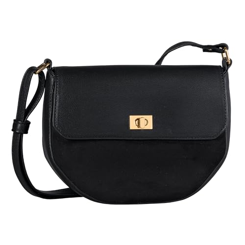 TOM TAILOR Denim Taya Damen Satteltasche Umhängetasche Klein Schwarz von TOM TAILOR Denim