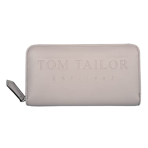 TOM TAILOR bags Teresa Damen Geldbörse Portemonnaie Reißverschluss Groß Grau von TOM TAILOR