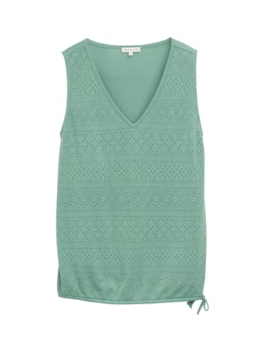 TOM TAILOR Damen 1042397 Top, 13010-Faded Green, XL von TOM TAILOR