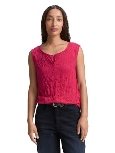 TOM TAILOR Damen 1046454 Top, 37989-Raspberry Red, L von TOM TAILOR