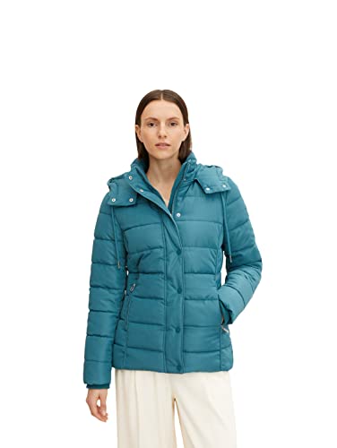 TOM TAILOR Damen Winterjacke mit Kapuze 1032480, 13222 - Pastel Teal, XL von TOM TAILOR