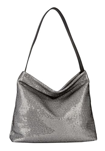 TOM TAILOR Denim Amra Damen Hobo Bag Schultertasche Mittelgroß Silber von TOM TAILOR