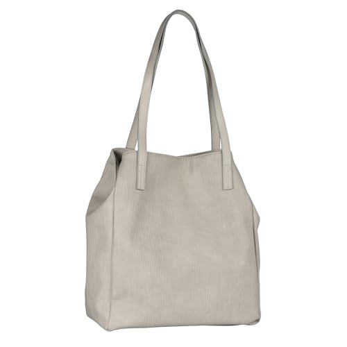 TOM TAILOR Denim Arona Cord Damen Shopper Umhängetasche Mittelgroß Grau von TOM TAILOR