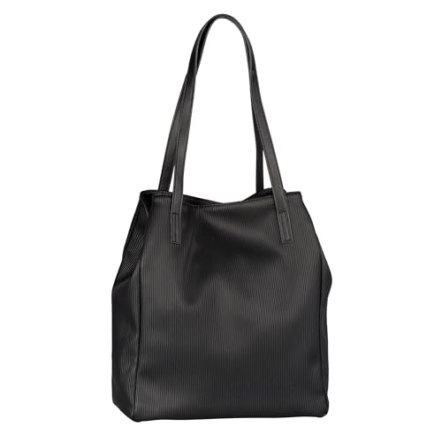TOM TAILOR Denim Arona Cord Damen Shopper Umhängetasche Mittelgroß Schwarz von TOM TAILOR