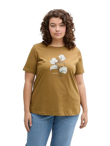 TOM TAILOR Denim Basic T-Shirt mit Logo-Print, Natural Melange, XS TOM TAILOR Denim Basic T-Shirt mit Logo-Print, Natural Melange, XS von TOM TAILOR