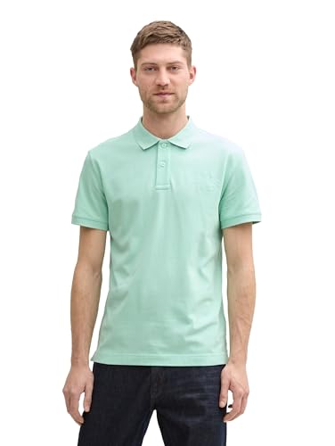 TOM TAILOR Denim Basic T-Shirt mit Stickerei, Black, L von TOM TAILOR