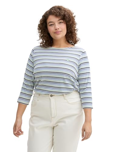 TOM TAILOR Denim Hoodie Sweatshirt mit Logo-Print, Light Ice Blue, XL von TOM TAILOR