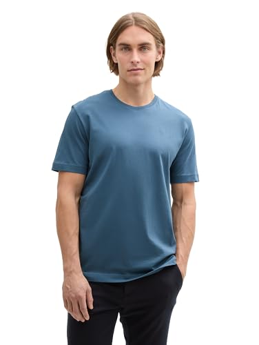 TOM TAILOR Denim Loose Fit Bluse mit Streifenmuster, White Green Vertical Stripe, XXL von TOM TAILOR