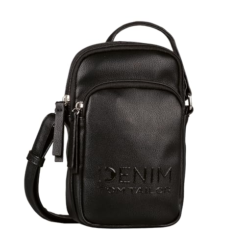 TOM TAILOR Denim Maxime Damen Handytasche Umhängetasche Mittelgroß Schwarz von TOM TAILOR Denim