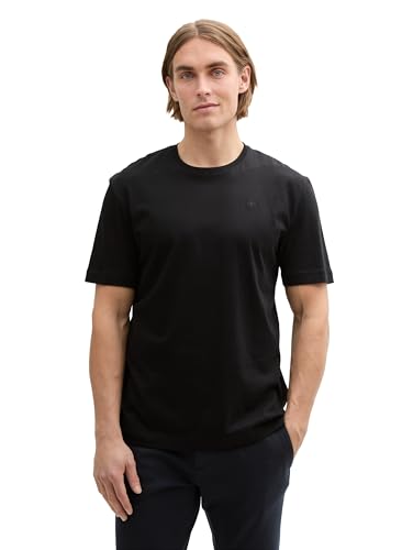 TOM TAILOR Herren 1045833 T-Shirt, 29999-Black, XXL von TOM TAILOR