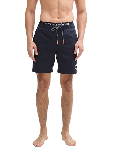 TOM TAILOR Denim Piqué Poloshirt aus Baumwolle, Tree Moss Green Two Tone, L von TOM TAILOR