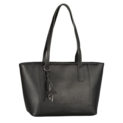 TOM TAILOR Denim Priya Damen Shopper Umhängetasche Reißverschluss Groß Braun von TOM TAILOR