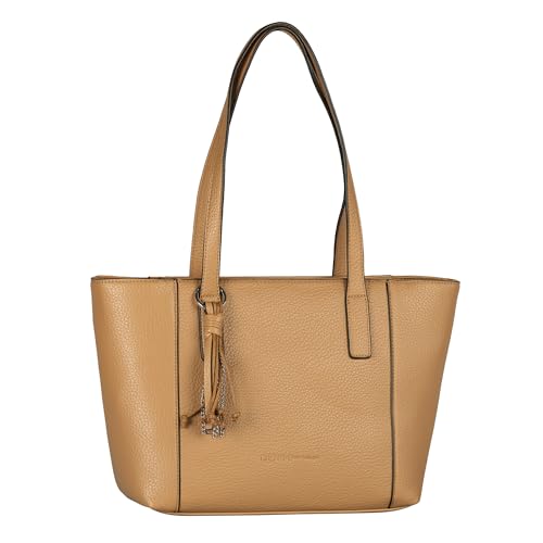 TOM TAILOR Denim Priya Damen Shopper Umhängetasche Reißverschluss Groß Schwarz von TOM TAILOR