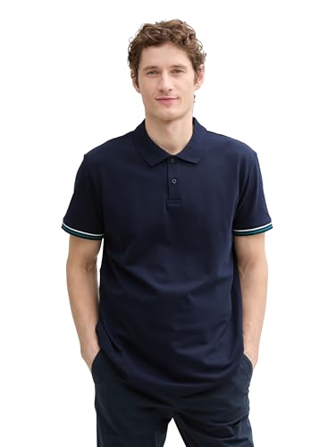 TOM TAILOR Denim Slim Fit Basic T-Shirt, Sky Captain Blue, L von TOM TAILOR