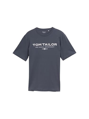 TOM TAILOR Denim TTAEDAN Straight Fit Jeans, Used Dark Stone Grey Denim, 33/30 von TOM TAILOR