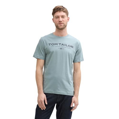 TOM TAILOR Denim TTAEDAN Straight Fit Jeans, Used Mid Stone Blue Denim, 34/36 von TOM TAILOR