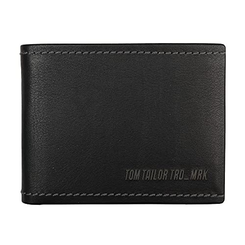 TOM TAILOR- Diego, Herren, Geldbörse Querformat, one size, Schwarz, 12,5x2x9,5 cm von TOM TAILOR