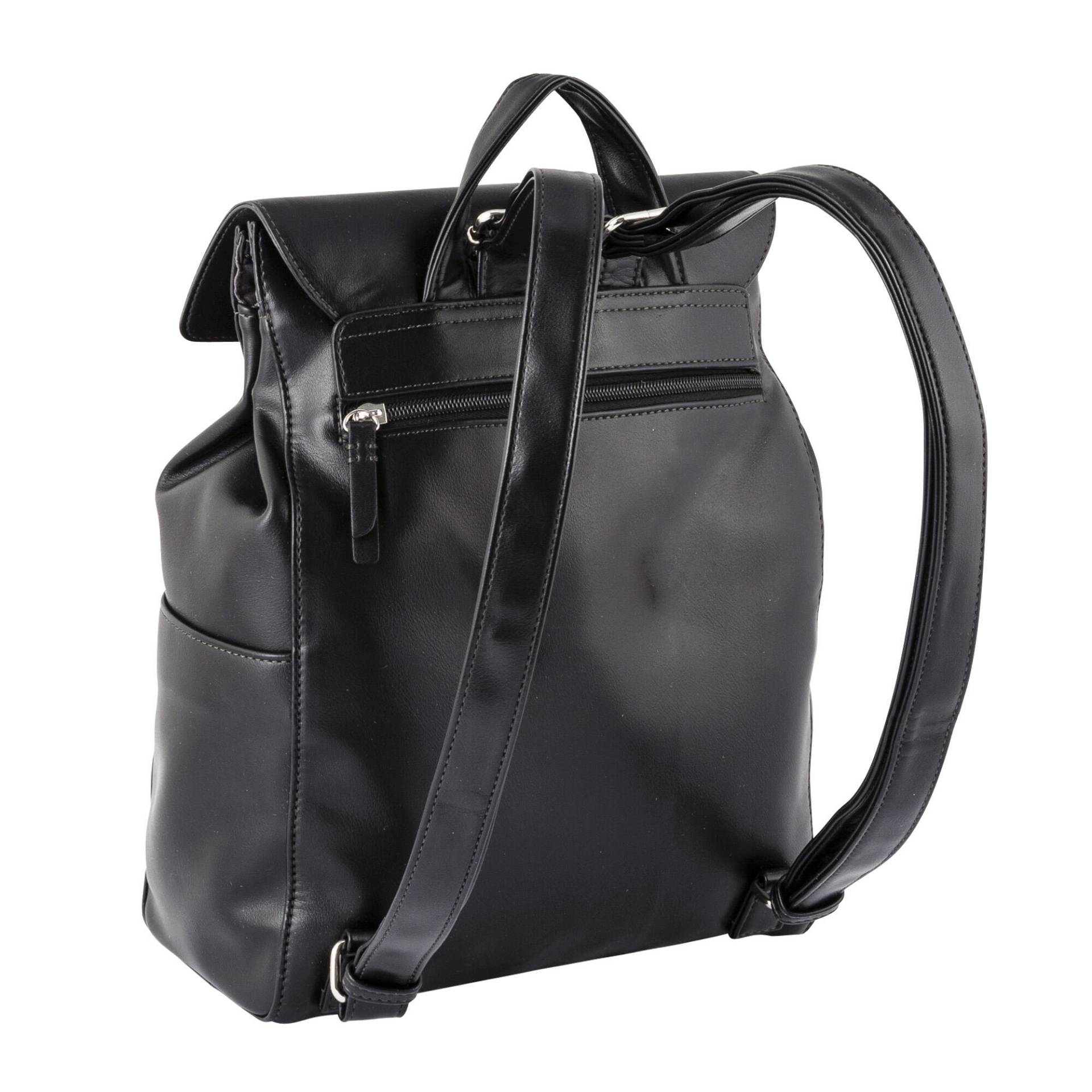 TOM TAILOR - EMILIE, Backpack M, black black von TOM TAILOR