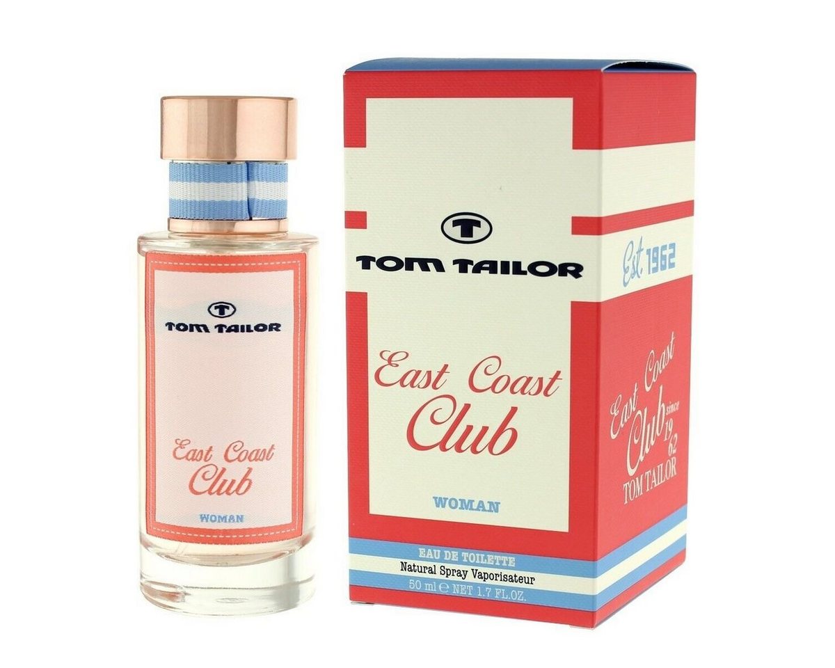 TOM TAILOR Eau de Parfum East Coast Club Eau de Toilette 50ml Damenduft Parfüm Frauen Duft EDT, 1-tlg., Basisnote: Ambra, Vanille, Weiße Zeder von TOM TAILOR