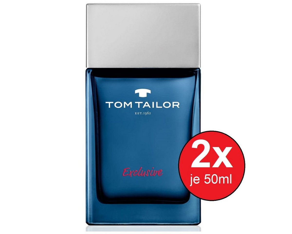 TOM TAILOR Eau de Toilette Exklusive für Ihn EDT 2x 50 ml Herrendüfte Duft Männer Parfum, 2-tlg., Intensiv männlich Parfüm Geschenk für Herren Männer Jungen von TOM TAILOR