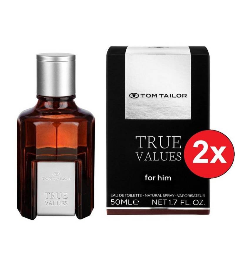 TOM TAILOR Eau de Toilette True Values für Ihn EDT 2x 30 ml Herrendüfte Duft Männer Parfum, 2-tlg., Intensiv sinnlich männlich Parfüm Geschenk für Herren Männer Jungen von TOM TAILOR