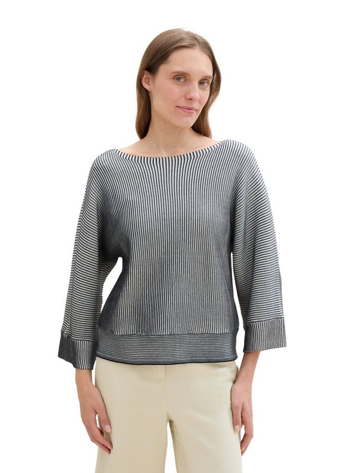TOM TAILOR Fledermauspullover mit Streifenmuster von TOM TAILOR