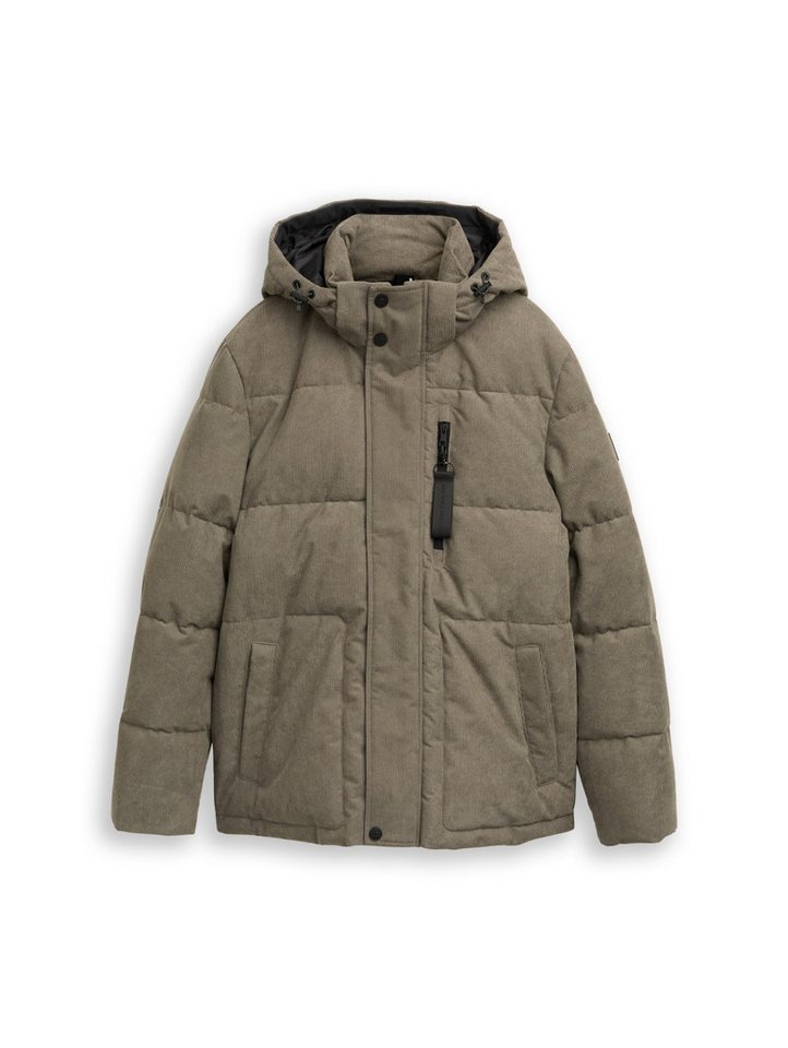 TOM TAILOR Funktionsjacke cord puffer jacket with hood von TOM TAILOR