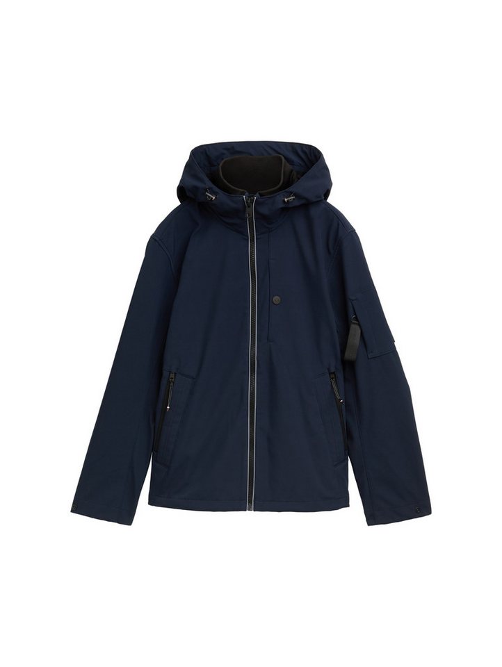 TOM TAILOR Funktionsjacke Softshell-Jacke mit Kapuze - Gerade von TOM TAILOR