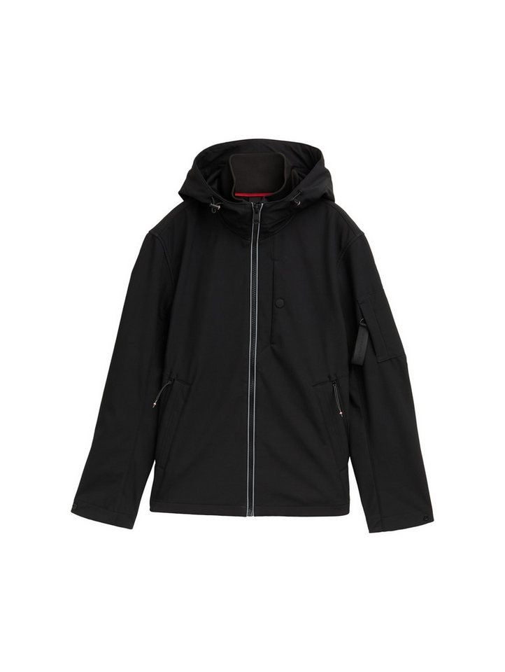 TOM TAILOR Funktionsjacke Softshell-Jacke mit Kapuze - Gerade von TOM TAILOR