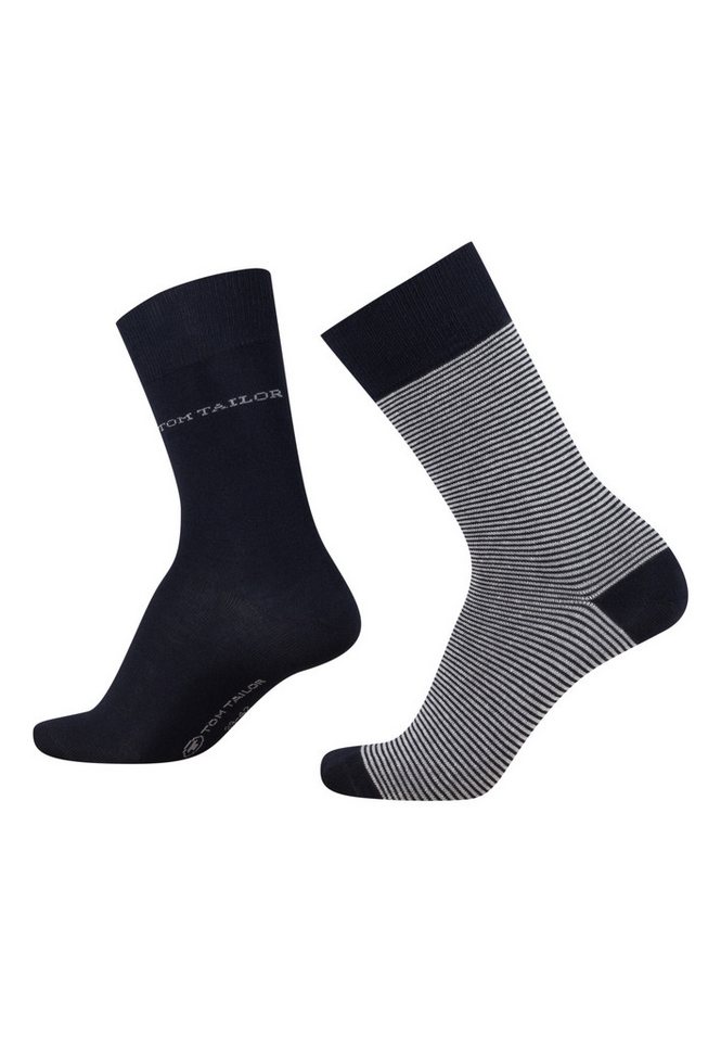 TOM TAILOR Socken TOM TAILOR Herrensocken 2er Pack schwarz grau TOM TAILOR Herrensocken 2er Pack schwarz grau von TOM TAILOR