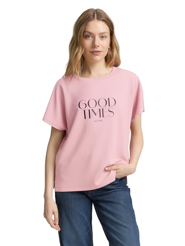 TOM TAILOR Henley Langarmshirt mit Muster, Printed Blue White minimal, XXL von TOM TAILOR