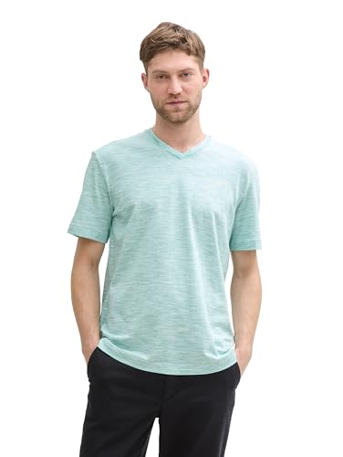 TOM TAILOR Henley Strickpullover aus Baumwolle, Grey Mint Tonal finestripe, XL TOM TAILOR Henley Strickpullover aus Baumwolle, Grey Mint Tonal finestripe, XL von TOM TAILOR