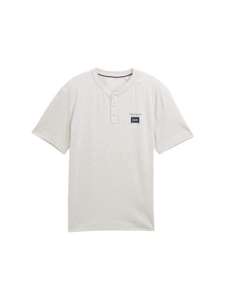 TOM TAILOR Henleyshirt mit Logo-Label von TOM TAILOR