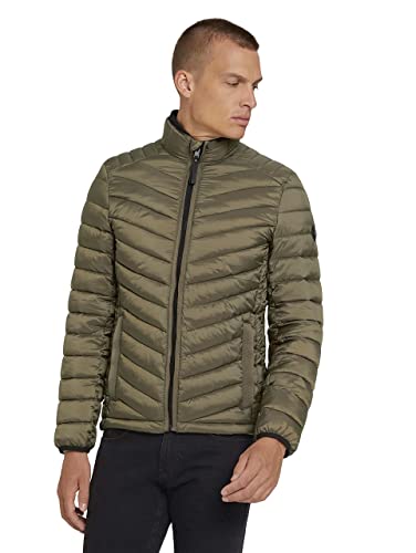 TOM TAILOR Herren Gesteppte Lightweight Jacke aus recyceltem Polyester 1026336, 13050 - Olive Night Green, 3XL von TOM TAILOR