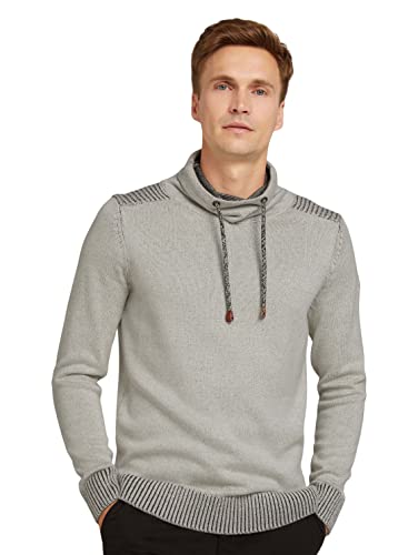 TOM TAILOR Herren Pullover mit Stehkragen 1028741, 28130 - Soft Buttercream, L von TOM TAILOR