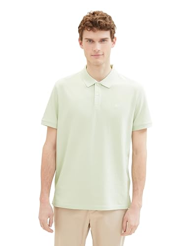 TOM TAILOR Herren Basic Piqué Poloshirt, tender sea green, XL von TOM TAILOR