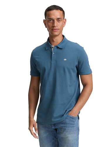 TOM TAILOR Herren 1031006 Poloshirt, 38224 - Real Teal Blue, XS von TOM TAILOR