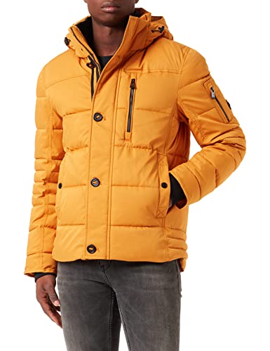 TOM TAILOR Herren Puffer Jacke mit abnehmbarer Kapuze 1032486, 10680 - Flame Brown, L von TOM TAILOR