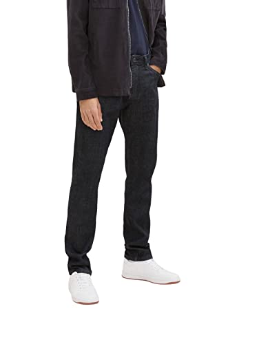 TOM TAILOR Herren 1034118 Josh Regular Slim Jeans, 10245 - Clean Rinsed Black Denim, 31W / 32L von TOM TAILOR