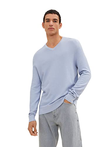 TOM TAILOR Herren 1034862 Basic Strickpullover mit V-Ausschnitt, 14813 - Light Fern Blue, L TOM TAILOR Herren 1034862 Basic Strickpullover mit V-Ausschnitt, 14813 - Light Fern Blue, L von TOM TAILOR