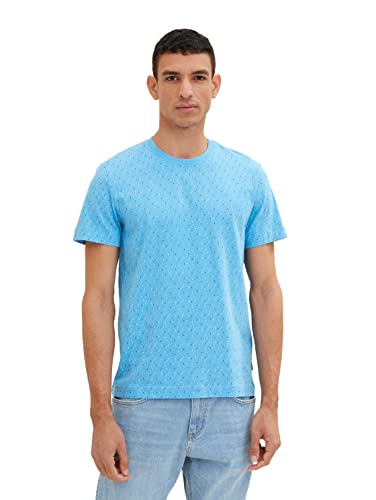 TOM TAILOR Herren 1034878 T-Shirt, 31264 - Blue Multicolor Design, XL von TOM TAILOR