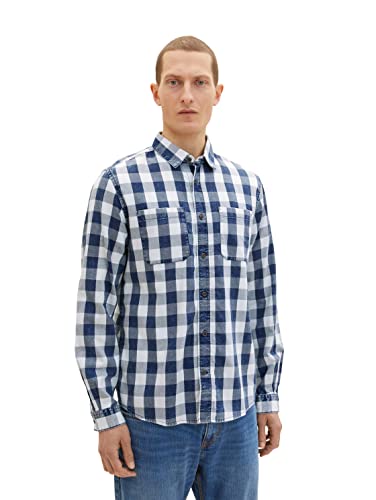 TOM TAILOR Herren 1034888 Hemd, 30180 - Indigo Blue Check, L TOM TAILOR Herren 1034888 Hemd, 30180 - Indigo Blue Check, L von TOM TAILOR