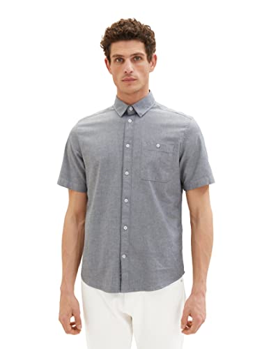 TOM TAILOR Herren 1034892 Hemd, 28941 - Navy Chambray, XXL von TOM TAILOR