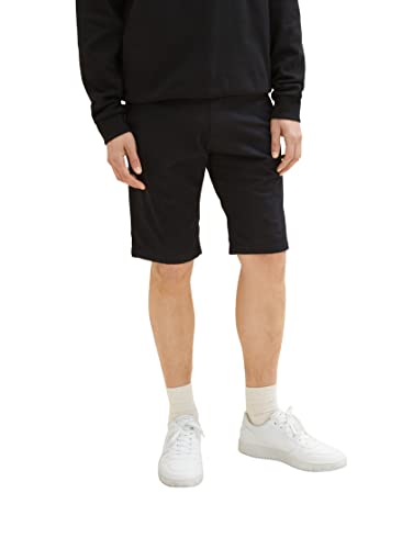 TOM TAILOR Herren 1035037 Slim Chino Bermuda Shorts mit Stretch, 29999 - Black, 29 von TOM TAILOR