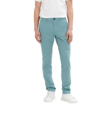 TOM TAILOR Herren 1035046 Travis Slim Chino Hose, 30105 - Deep Bluish Green, 27W / 34L von TOM TAILOR