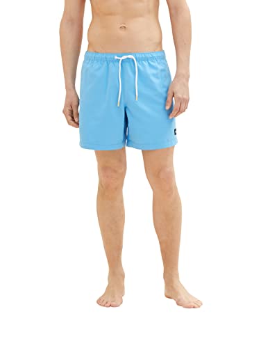 TOM TAILOR Herren 1035050 Badeshorts, 18395 - Rainy Sky Blue, S von TOM TAILOR