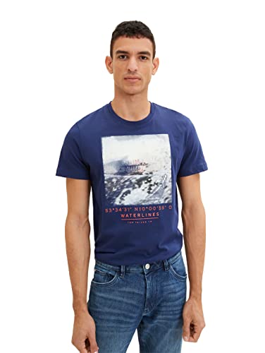 TOM TAILOR Herren 1035525 T-Shirt, 10311 - Cosmos Blue, L von TOM TAILOR