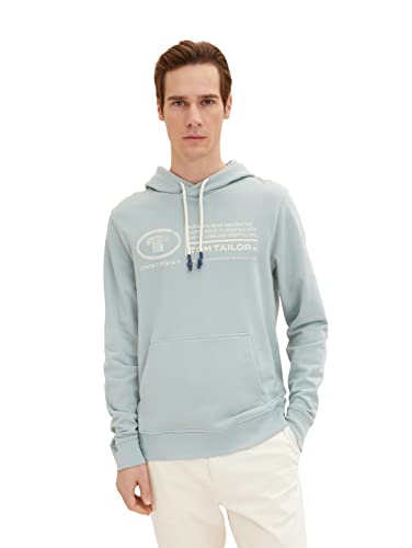 TOM TAILOR Herren 1035531 Sweatshirt, 28129 - Light Ice Blue, XL von TOM TAILOR