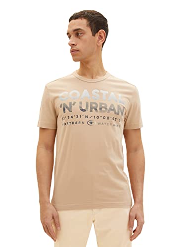 TOM TAILOR Herren 1035541 T-Shirt, 21849 - Caramel Beige, XXL von TOM TAILOR